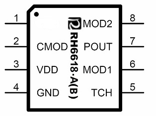 RH6616觸摸按鍵,觸摸按鍵IC,觸摸IC,封裝圖